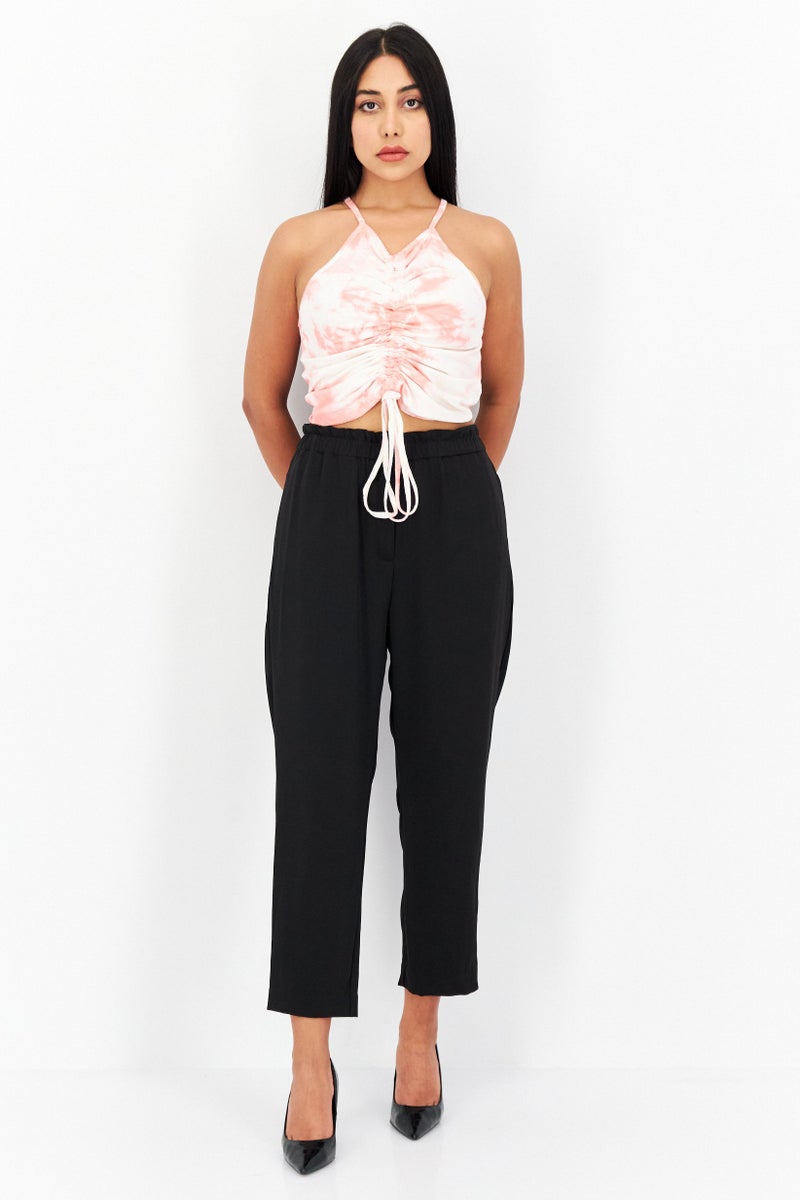 Missguided Women V-Neck Sleeveless Tie Dye Cropped Tank Top, Pink Combo - Image 2